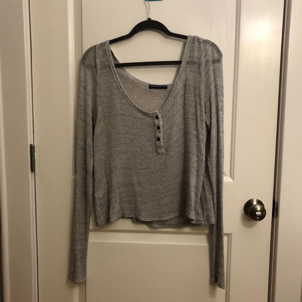 BM Baby Blue Long Sleeve Knit Shirt
